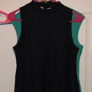 Black lace choker dress
